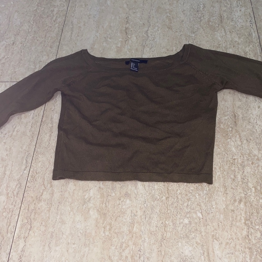 Olive green crop top from forever 21